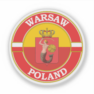 Warschau Polen Cirkel Embleem Sticker