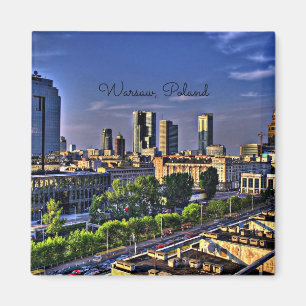 Warschau, Polen Cityscape Magneet