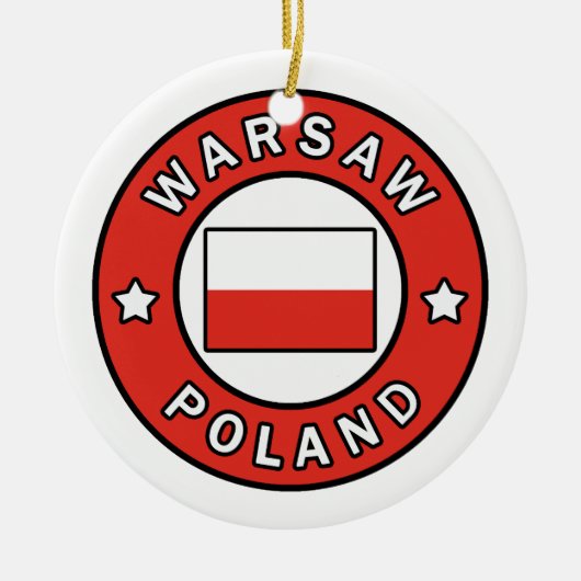 Warschau Polen Keramisch Ornament (Voorkant)