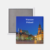 Warschau Polen Magneet (Voorkant / Achterkant)