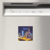 Warschau Polen Night Skyline Warschau Spire Magneet (Insitu (Vaatwasser))