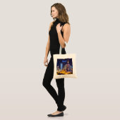 Warschau Polen Night Skyline Warschau Spire Tote Bag (Voorkant (model))