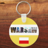 Warschau Poolse vlag Sleutelhanger (Achterkant)