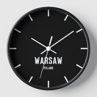 Warschau Time Zone Newsroom Wall Clock
