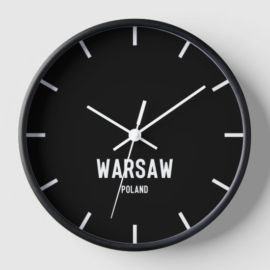 Warschau Time Zone Newsroom Wall Clock (Voorkant)