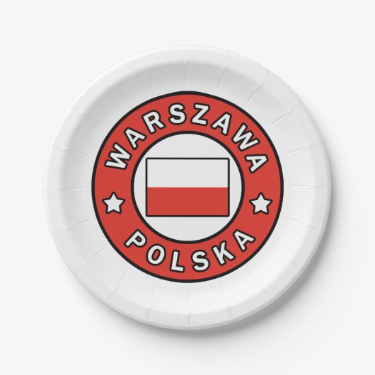Warszawa Polska Papieren Bordje (Voorkant)