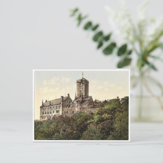 Wartburg, uit het oosten, Thüringen, Duitsland zel Briefkaart (Staand voorkant)