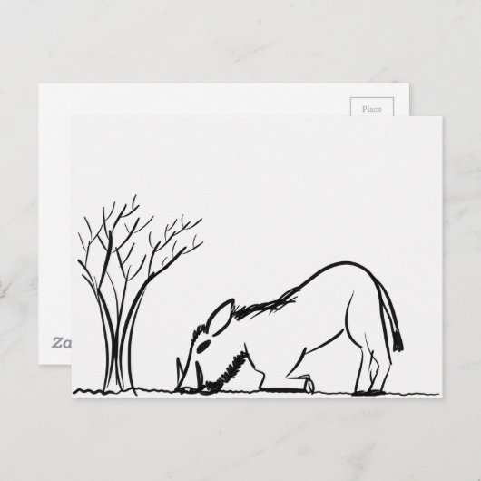 Warthog Briefkaart (Voorkant / Achterkant)
