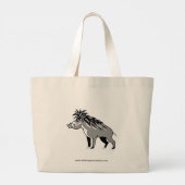 Warthog - Cool Warty Pig - Bedreigd dier - Grote Tote Bag (Achterkant)