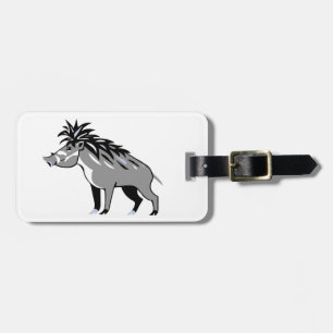 Warthog - Cool Warty PIG - Wildlife - Natuur Bagagelabel