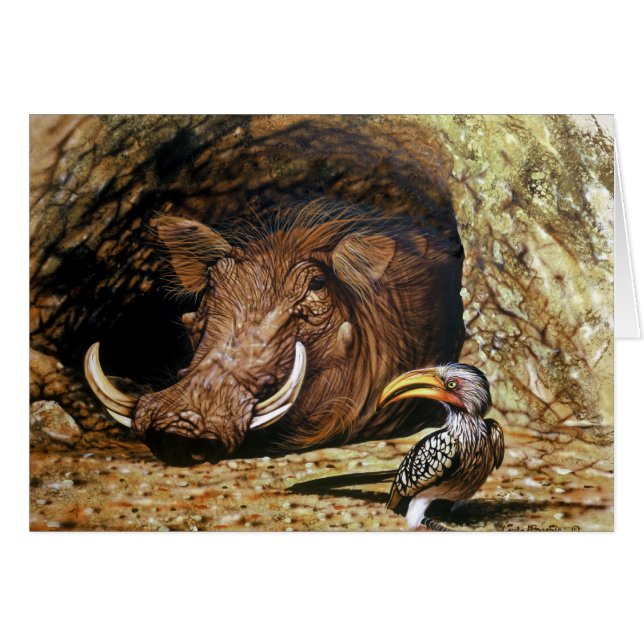 Warthog & Hornbill Kaart (Voorkant Horizontaal)