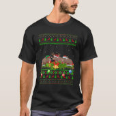 Warthog Lover Xmas Lighting Santa Ugly Warthog Chr T-shirt (Voorkant)