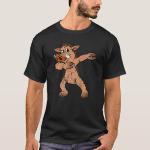 Warthog Wild Boar Animal Dabbing Dab Dansk Vinta T-shirt