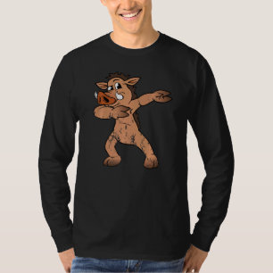 Warthog Wild Boar Animal Dabbing Dab Dansk Vinta T-shirt