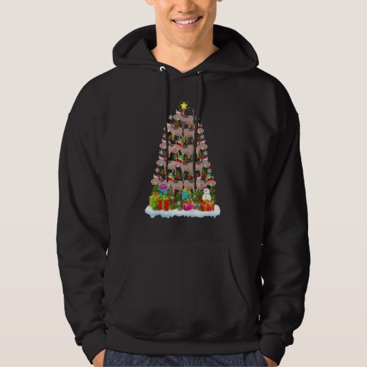 Warthog   Xmas Holiday   Warthog Christmas Tree Hoodie (Voorkant)