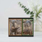 WARTHOGS - WILDE DIEREN BRIEFKAART (Staand voorkant)