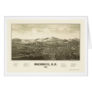 Warwick, carte panoramique de NY - 1887