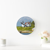 Warwick Neck Lighthouse, RI Round Wall Clock Ronde Klok (Huis)
