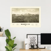 Warwick, NY Panoramic Map - 1887 Poster (Thuiskantoor)