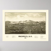 Warwick, NY Panoramic Map - 1887 Poster (Voorkant)