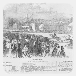 Warwick Races uit 'The Illustrated London' Vierkante Sticker