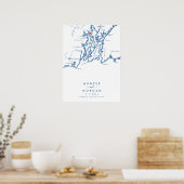Warwick RI Wedding Modern Guest Book Poster (Keuken)