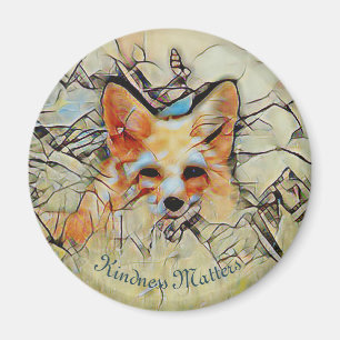 Wary Fox Kindness Matters Magnet Magneet