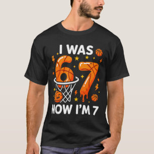 Was 6 7 grappige basketbal 7de verjaardagsfeestje  t-shirt