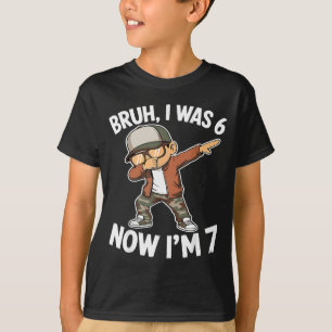 Was 6 7 jaar oud 7e verjaardag 67 meme dabbing jon t-shirt