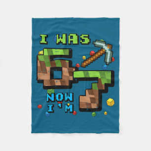 Was 6 7 pixel gamer 7de verjaardag 67 jongens kids fleece deken