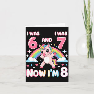 Was 6 was 7 8 jaar oud meisje verjaardag outfit 6 kaart