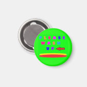 Was alsjeblieft het ontwerp lime groen met woorden magneet (Voorkant / Achterkant)