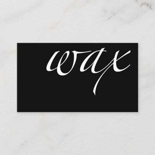 Was: Braziliaanse Wax Visitekaartje (Voorkant)