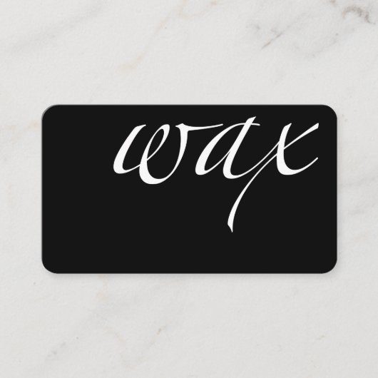 Was: Braziliaanse Wax Visitekaartje (Voorkant)