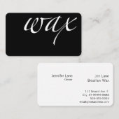 Was: Braziliaanse Wax Visitekaartje (Voorkant / Achterkant)