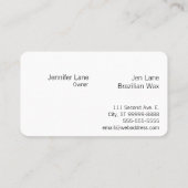 Was: Braziliaanse Wax Visitekaartje (Achterkant)