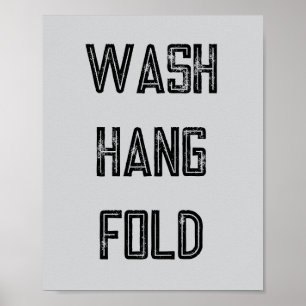 Was Hang Fold Wasserij routine Poster