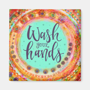 Was je handen Kleurrijke Leuke Inspirivity Magnet Magneet