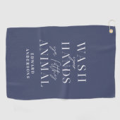 Was je handen met vuile, grappige typografie golfhanddoek (Horizontaal)