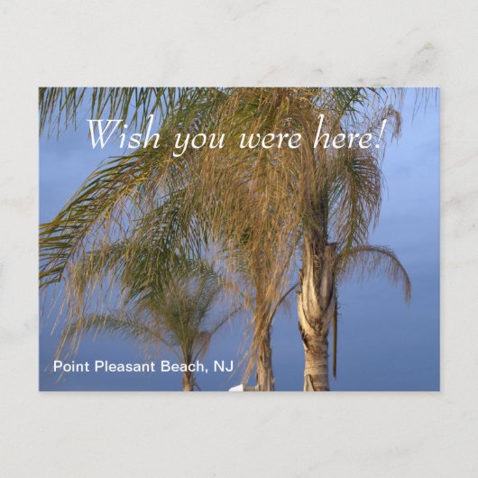 Was je maar hier Point Pleasant Beach NJ Briefkaart (Voorkant)
