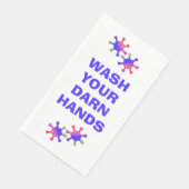 Was je verdomde handen grappige aangepaste ziektek servet (Hoek)