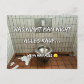Was nimmt man nicht alles in Kauf…  Postkarte Briefkaart (Voorkant)