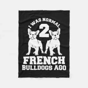 Was normaal 2 Franse bulldogs geleden Dierlijk Hon Fleece Deken