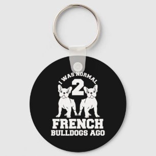 Was normaal 2 Franse bulldogs geleden Dierlijk Hon Sleutelhanger