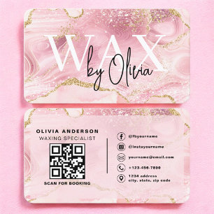 Was Specialist Estheetica QR Code Roze Visitekaartje