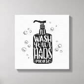 Was uw handen alstublieft canvas afdruk (Voorkant)
