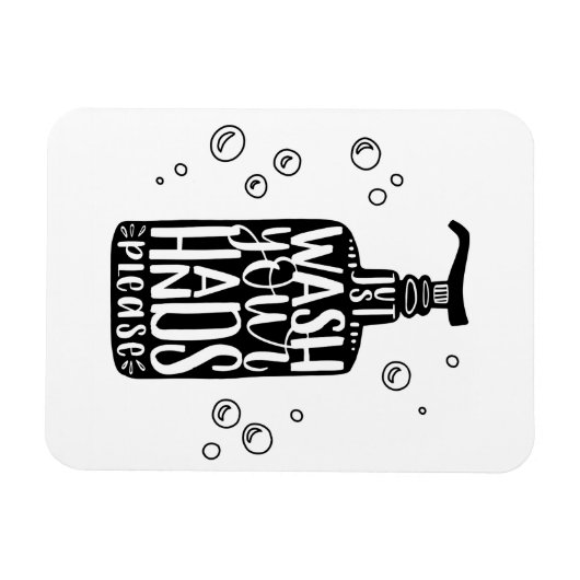 Was uw handen alstublieft magneet (Horizontaal)