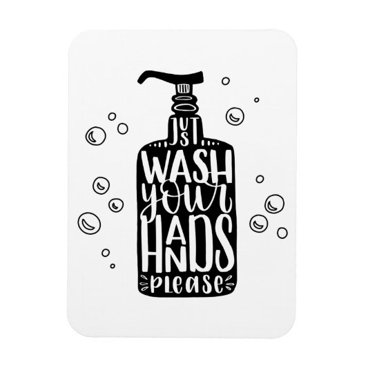 Was uw handen alstublieft magneet (Verticaal)