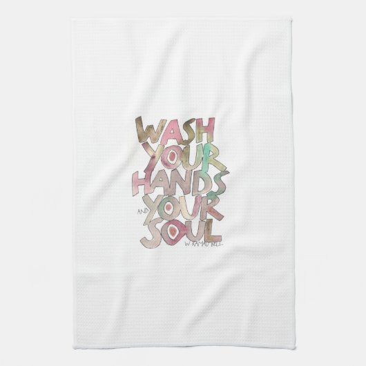 Was uw handen en uw Soul Kitchen Towel Theedoek (Verticaal)