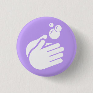 Was uw handen - Handwas het Coronavirus en griep Ronde Button 3,2 Cm